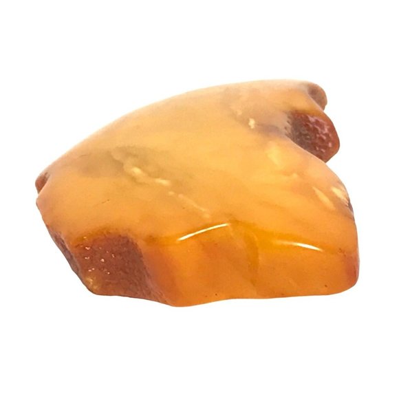 Large Antique Natural Baltic Egg Yolk Amber Brooch Butterscotch 17.2 grams - Picture 4 of 7